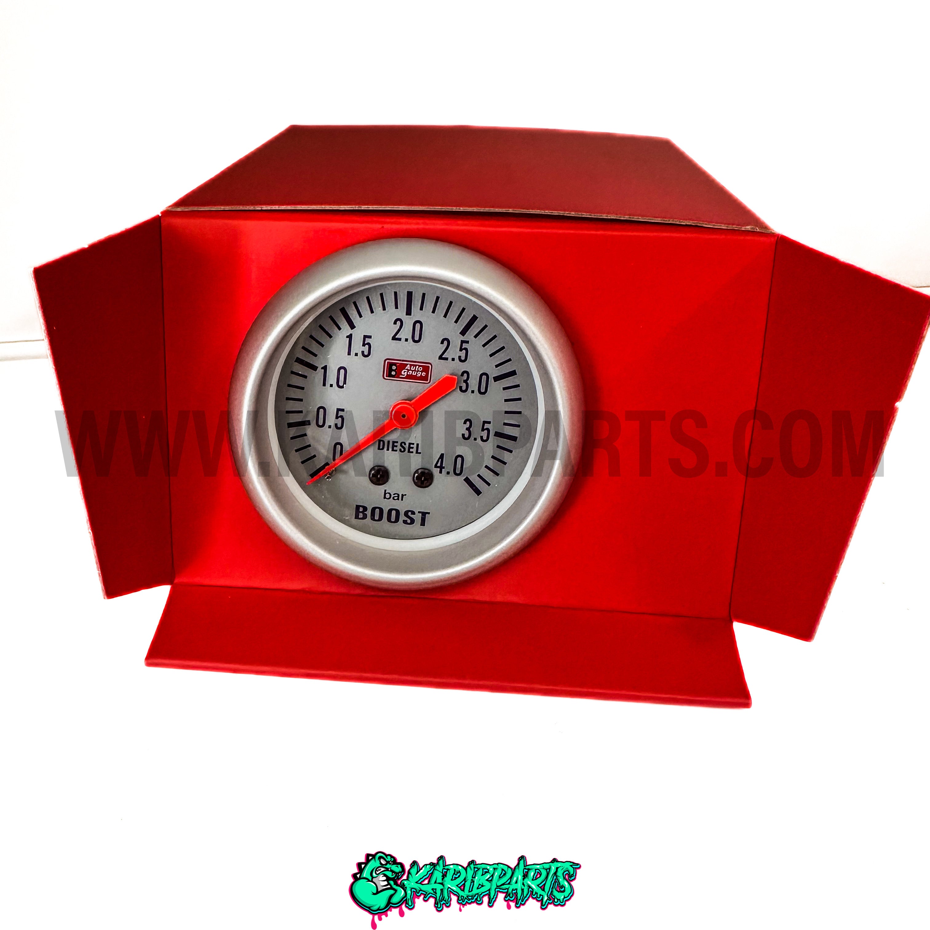 Manomètre Pression Turbo 0- 4 BAR Capteur Pneumatique Affichage Aiguille 60mm AUTOGAUGE