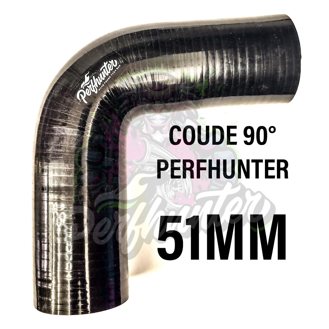 Coude en Silicone à 90° PerfHunter - Conception Haute Performance pour Circuit de Refroidissement et Turbo