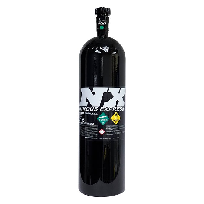Bouteille Nitrous 15 lb avec Valve Lightning 500 – 6AN Noire | Nitrous Express - KARIBPARTS