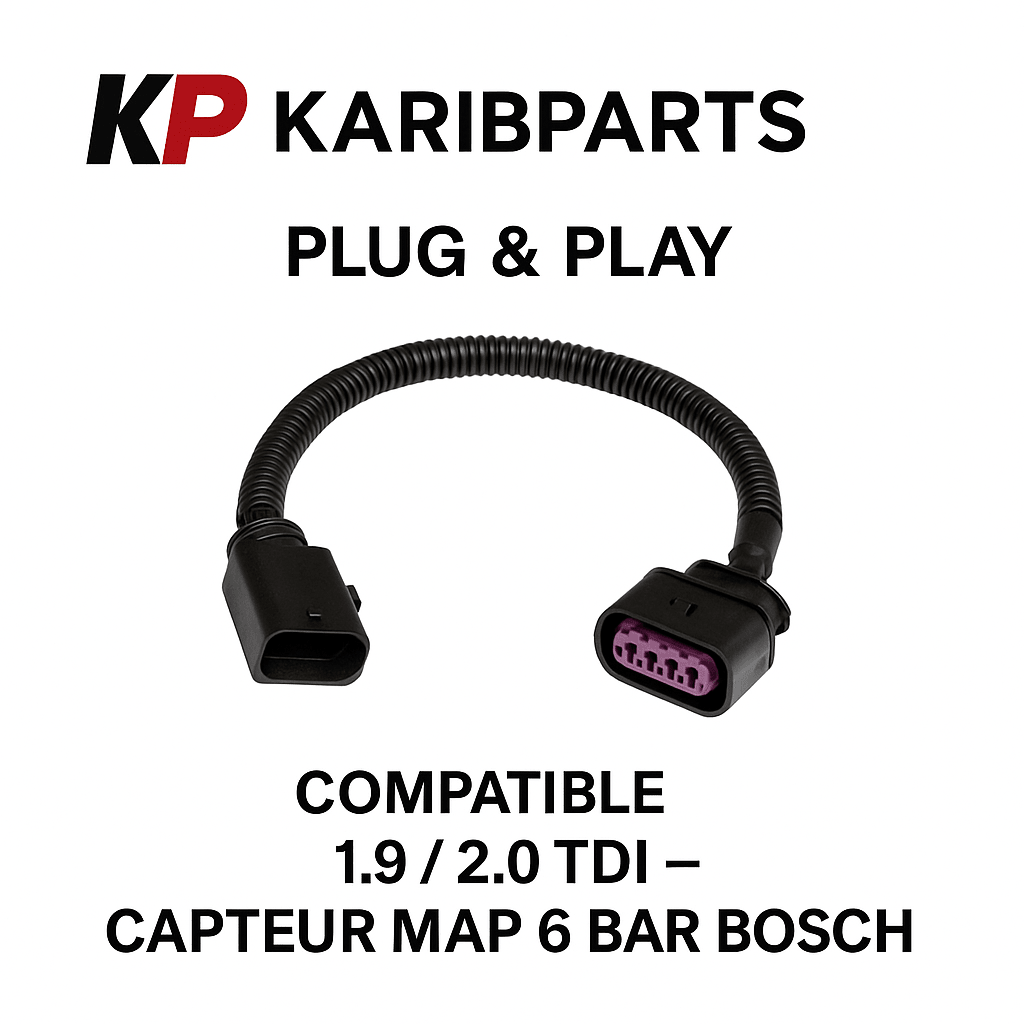 Câble fiche Adaptateur Plug & Play pour passer d’un Capteur MAP 3/4 bar à un Capteur MAP 6 bar Bosch - KARIBPARTS