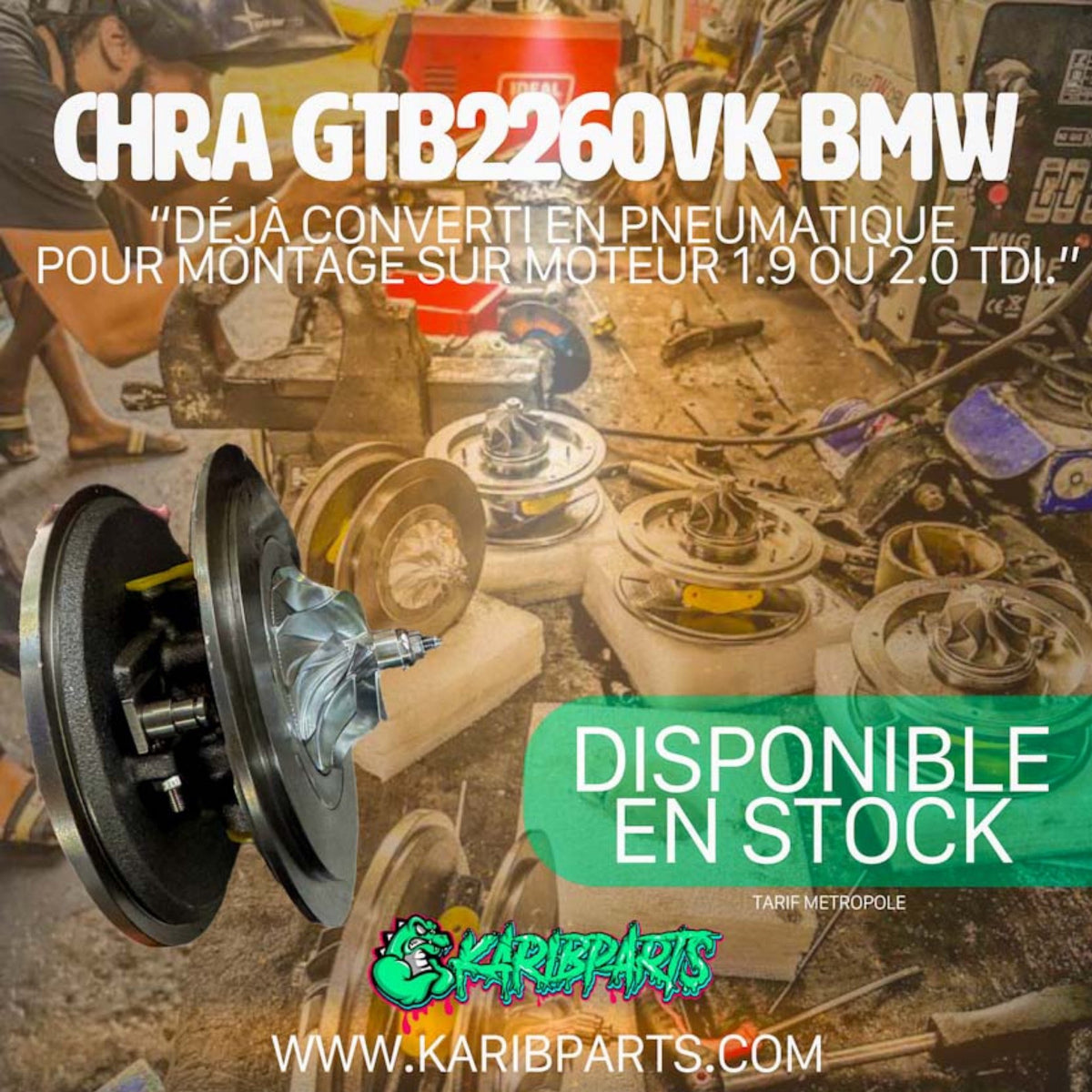 CHRA Cartouche pour GTB2260V BMW | 758351-0013, 758351-0015 GT2260VK - KARIBPARTS
