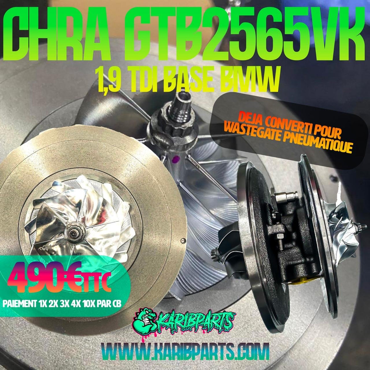 CHRA GT2565V GEN3 1,9 TDI Cartouche pour BMW | 758351-0013, 758351-0015 2565VK PERFHUNTER - KARIBPARTS