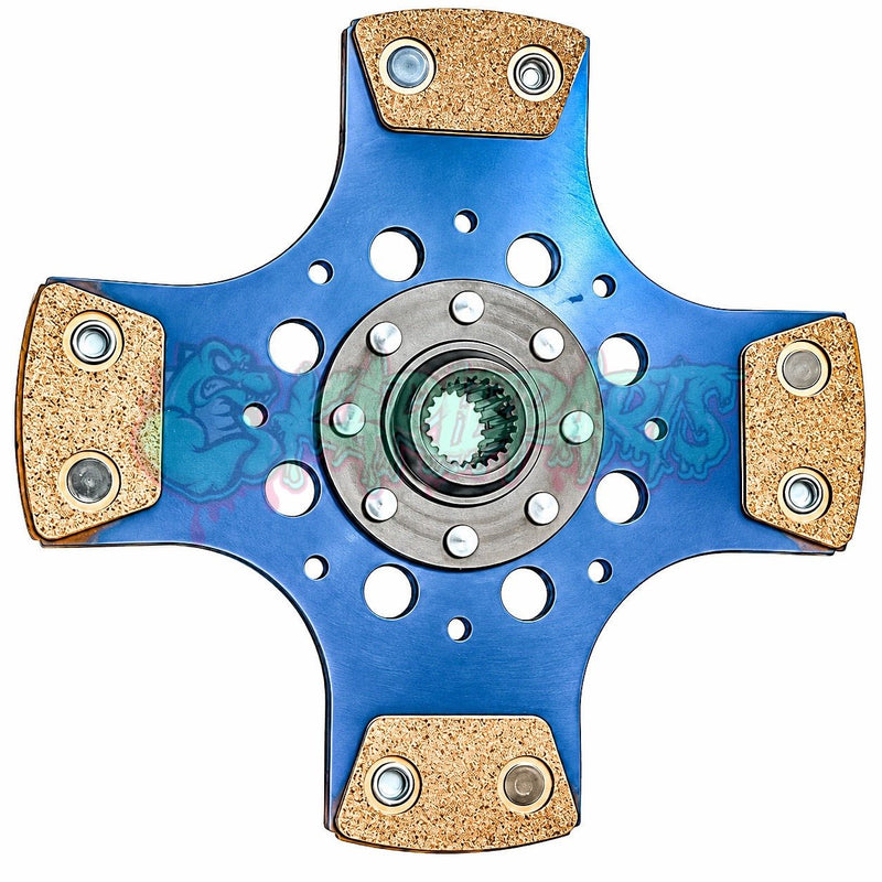 DISQUE D'EMBRAYAGE 4 PATINS MÉTAL FRITTÉ RIGIDE Performance Clutch Disc pour boite 6 vitesse 02M/02Q volant moteur bimasse VAG KRAKEN PERFORMANCE - KARIBPARTS
