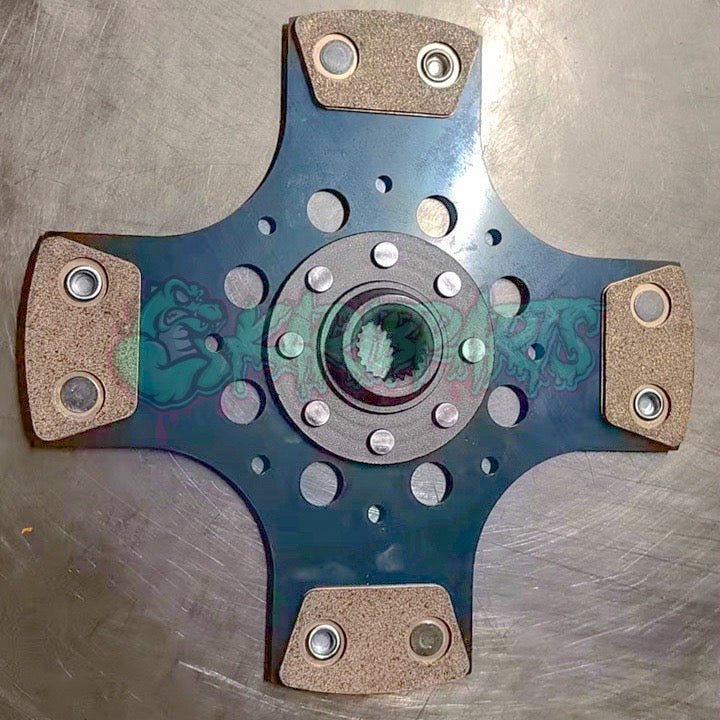 DISQUE D'EMBRAYAGE 4 PATINS MÉTAL FRITTÉ RIGIDE Performance Clutch Disc pour boite 6 vitesse 02M/02Q volant moteur bimasse VAG KRAKEN PERFORMANCE - KARIBPARTS
