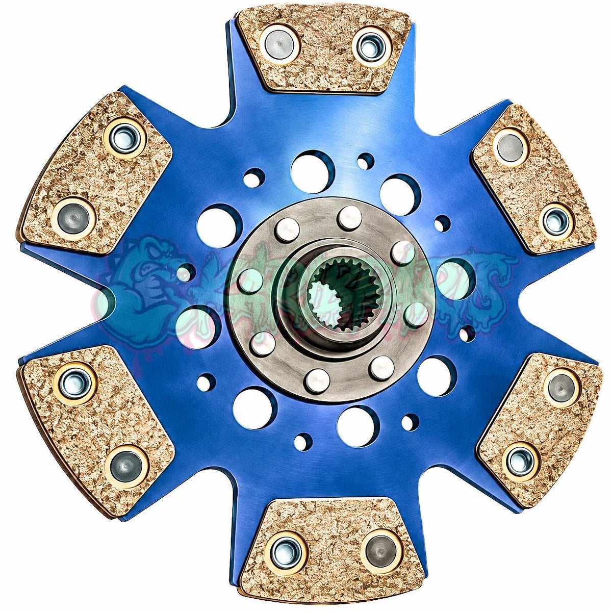 DISQUE D'EMBRAYAGE 6 PATINS MÉTAL FRITTÉ RIGIDE Performance Clutch Disc pour boite 6 vitesse 02M/02Q volant moteur bimasse KRAKEN PERFORMANCE - KARIBPARTS