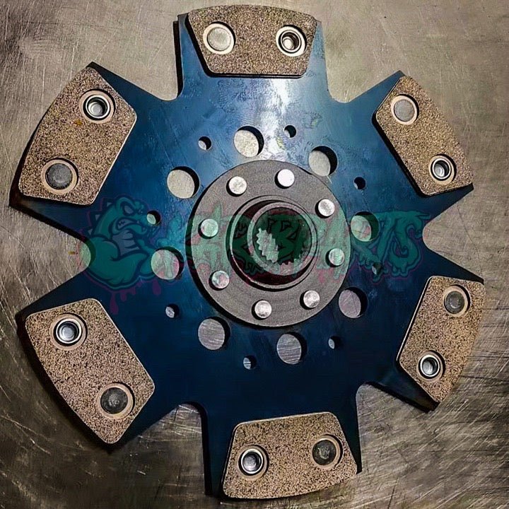 DISQUE D'EMBRAYAGE 6 PATINS MÉTAL FRITTÉ RIGIDE Performance Clutch Disc pour boite 6 vitesse 02M/02Q volant moteur bimasse KRAKEN PERFORMANCE - KARIBPARTS