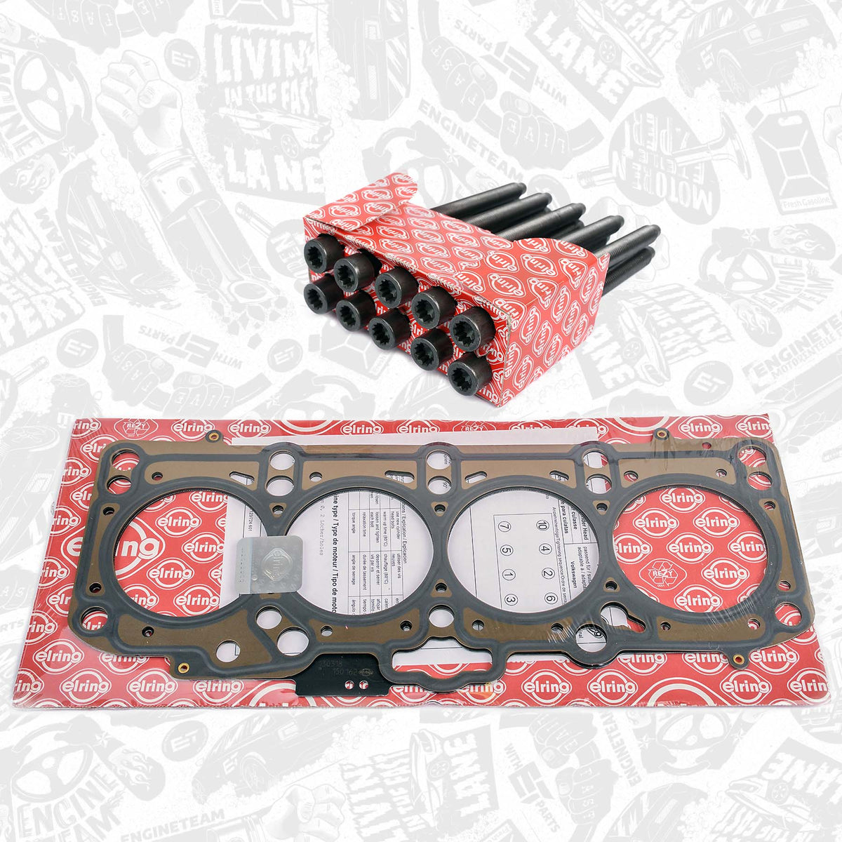Joint de culasse ELRING 2 trous + kit de vis TH0027BTVR1 Elring - KARIBPARTS