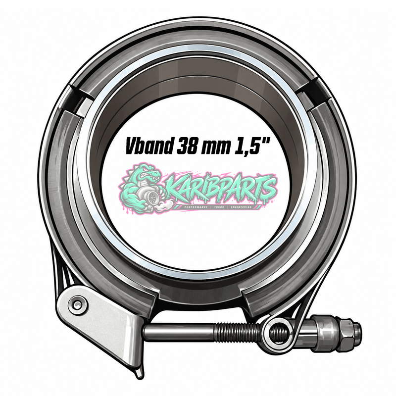 Kit collier Vband 38 mm 1,5" inox avec gorge de positionnement PERFHUNTER - KARIBPARTS