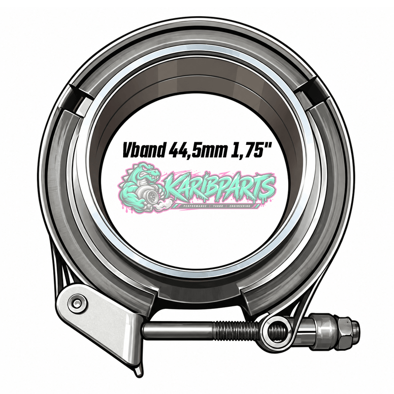 Kit collier Vband 44,5mm 1,75" inox avec gorge de positionnement PERFHUNTER - KARIBPARTS