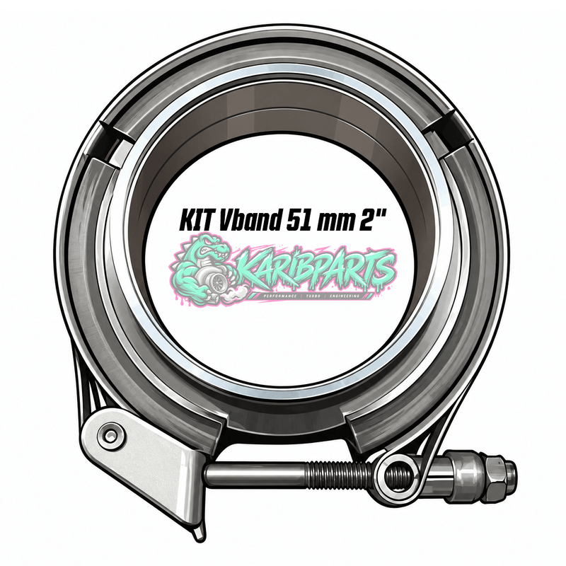 Kit collier Vband 51 mm 2" inox avec gorge de positionnement PERFHUNTER - KARIBPARTS