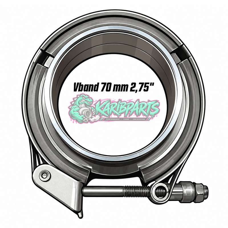 Kit collier Vband 70 mm 2,75" inox avec gorge de positionnement PERFHUNTER - KARIBPARTS