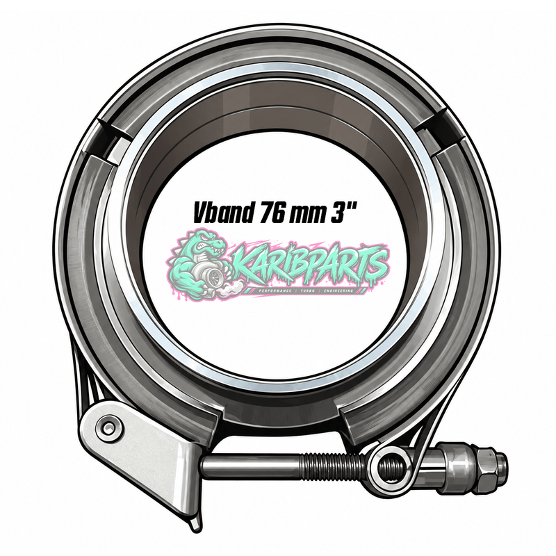 Kit collier Vband 76 mm 3" inox avec gorge de positionnement PERFHUNTER - KARIBPARTS