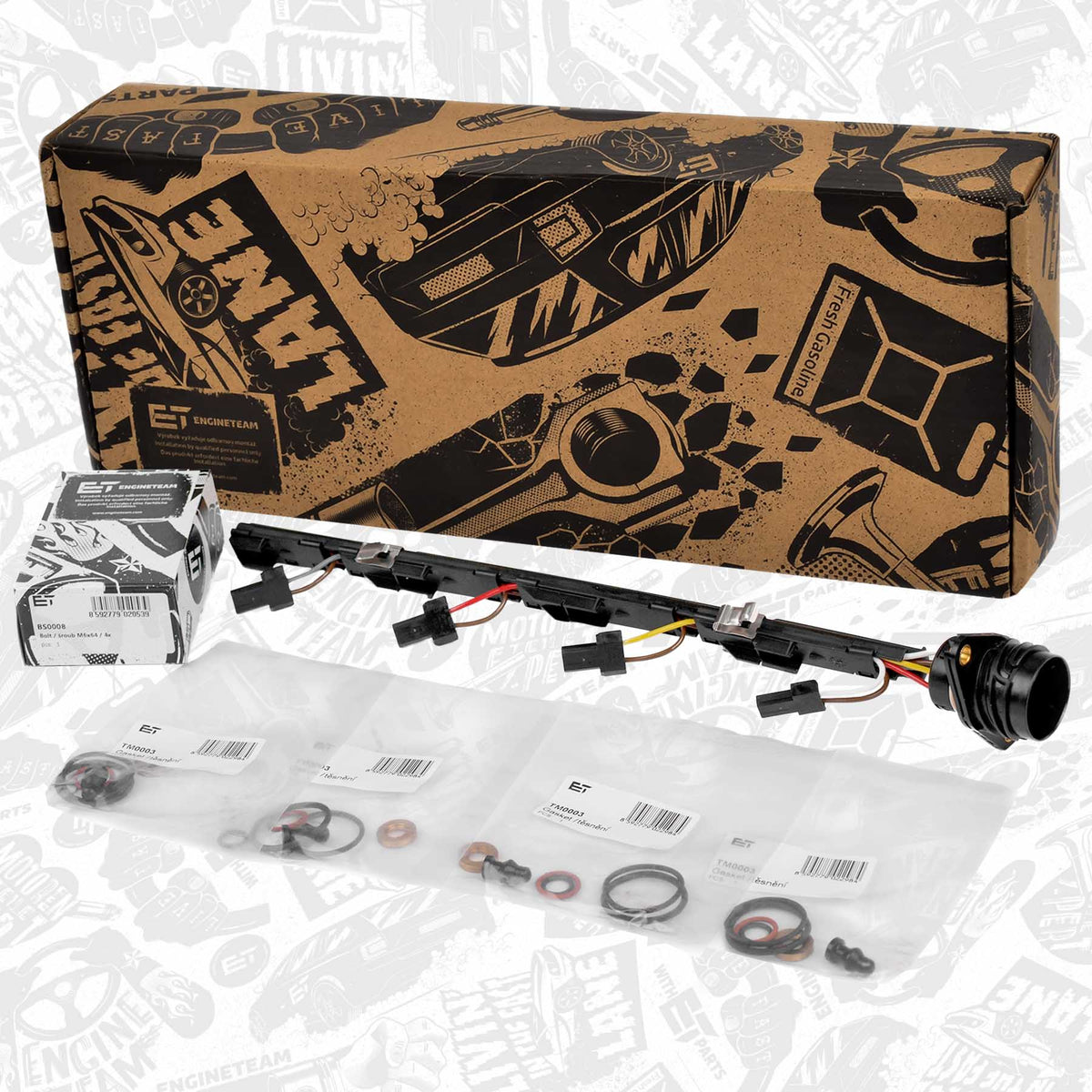 KIT Faisceau de câbles d’injecteur et joints et visserie 1,9 TDI ET Engineteam (038971600 / 038103385A / 038198051) - KARIBPARTS