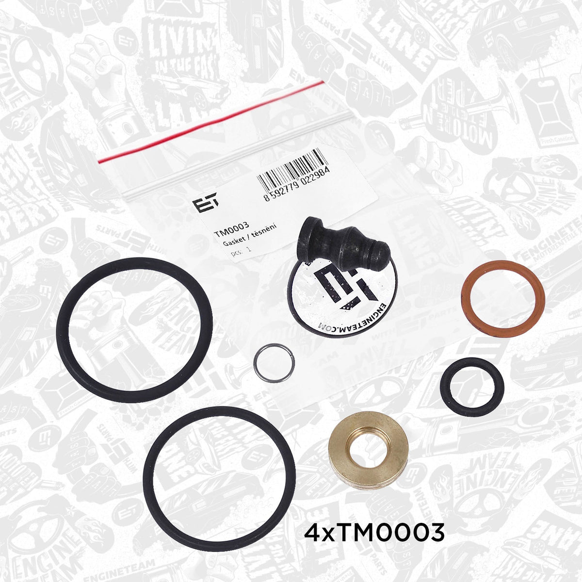 KIT Faisceau de câbles d’injecteur et joints et visserie 1,9 TDI ET Engineteam (038971600 / 038103385A / 038198051) - KARIBPARTS