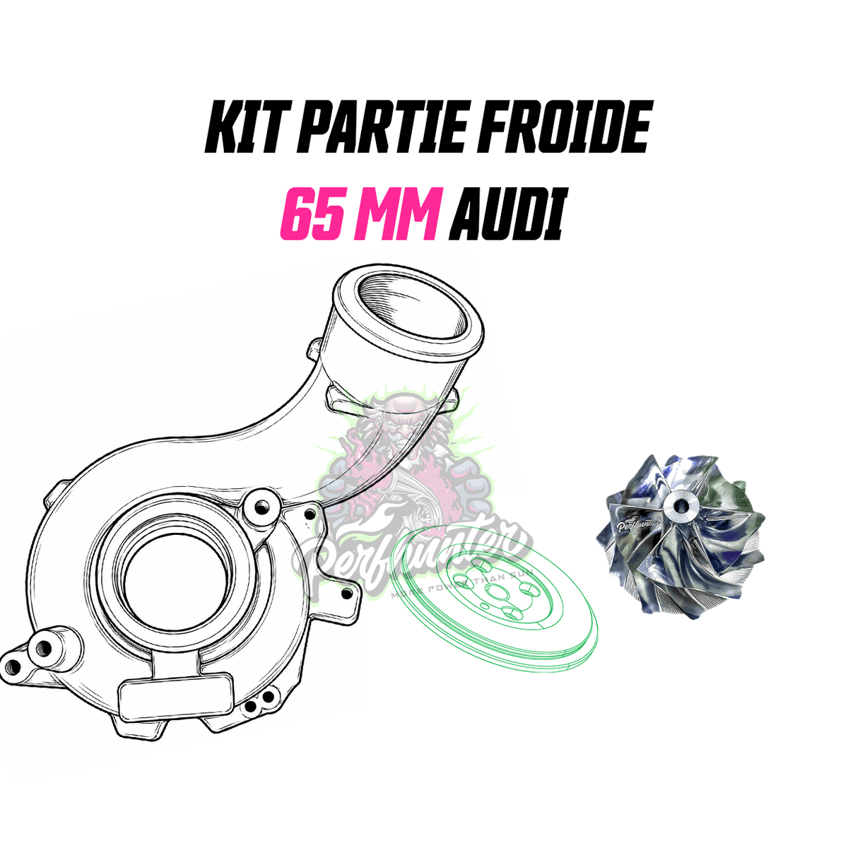 KIT PARTIE FROIDE AUDI 65MM - KARIBPARTS