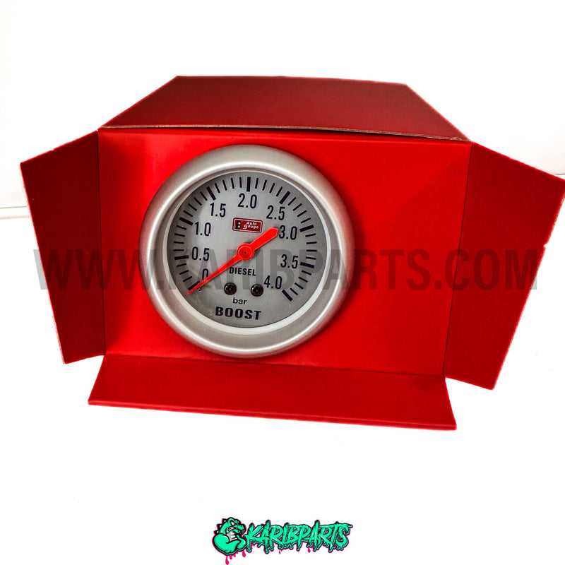 Manomètre Pression Turbo 0- 4 BAR Capteur Pneumatique Affichage Aiguille 60mm AUTOGAUGE - KARIBPARTS