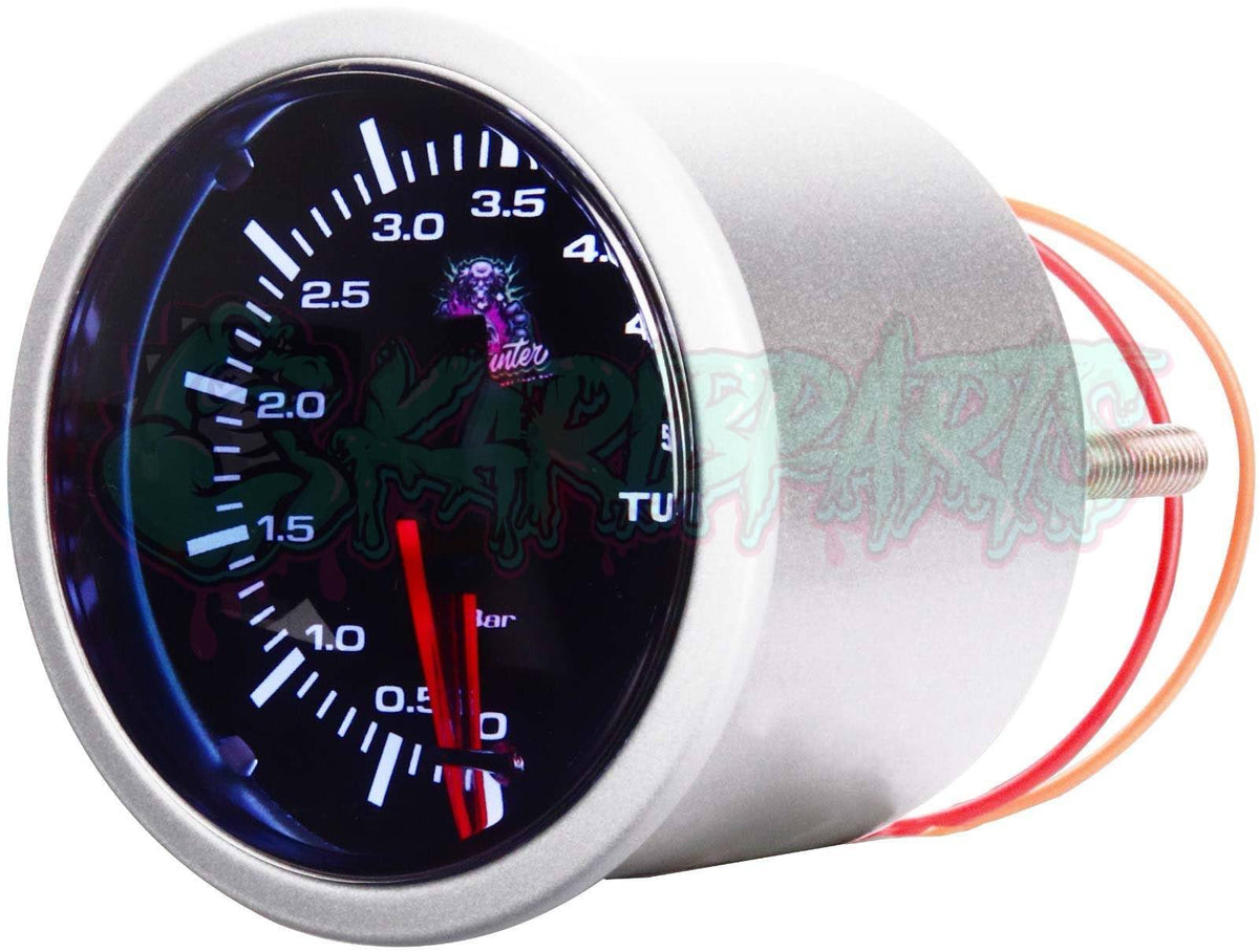 Manomètre Pression Turbo 0 - 6 BAR Capteur Pneumatique Affichage Aiguille 52mm PERFHUNTER - KARIBPARTS