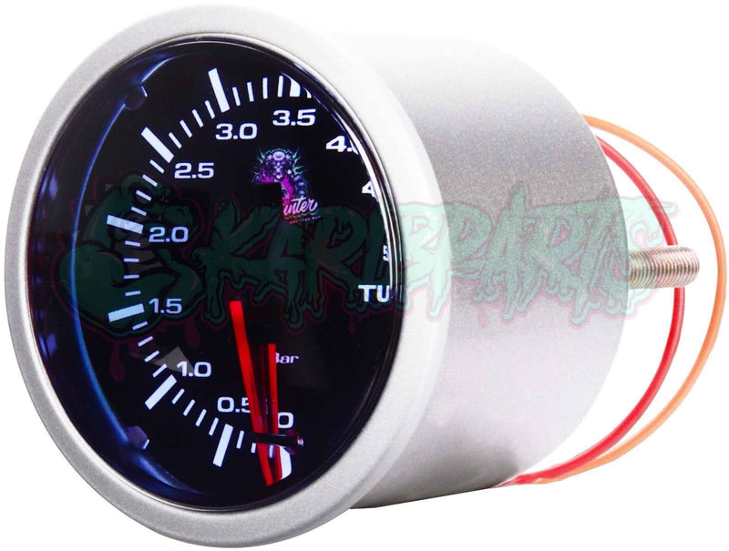 Manomètre Pression Turbo 0 - 6 BAR Capteur Pneumatique Affichage Aiguille 52mm PERFHUNTER - KARIBPARTS