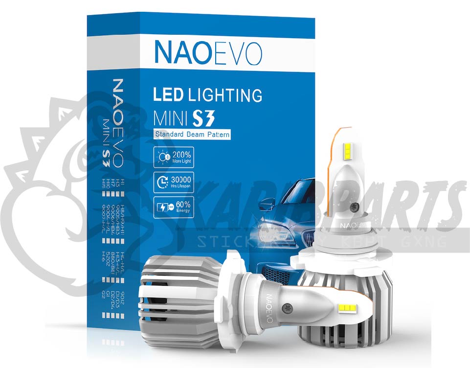 KIT LED 6500K Mini S3 60W 7200Lm DC9-16V NAOEVO