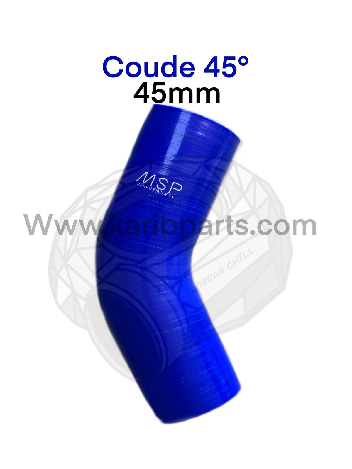Coude réducteur silicone 45° - KARIBPARTS