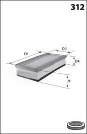 Filtre à air MECAFILTER ELP9451 - KARIBPARTS