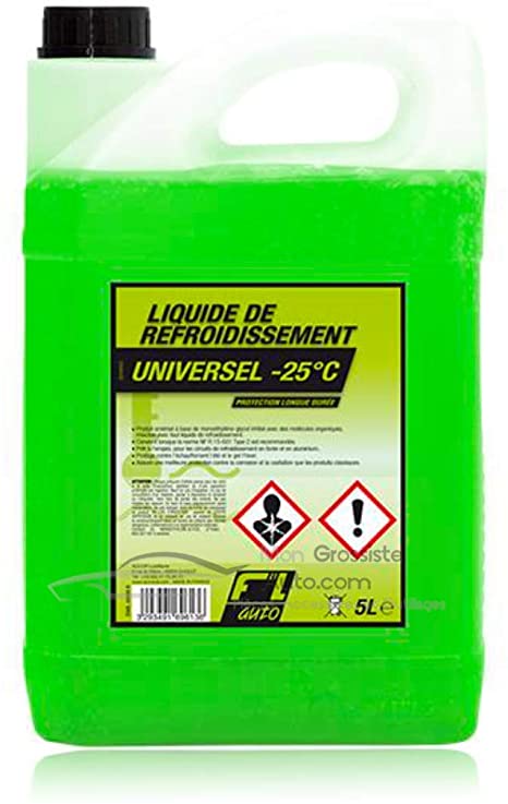 Liquide de refroidissement excel -25° 5l VERT - KARIBPARTS