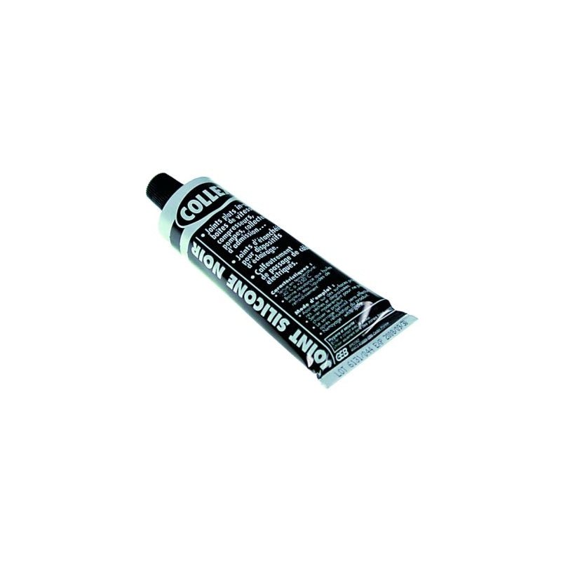 Pate Joint auto NOIR 80 ml silicone à haute température COLLEX BLACK SILICONE -40 jusqu'à +250°C noir tube 75ml - KARIBPARTS