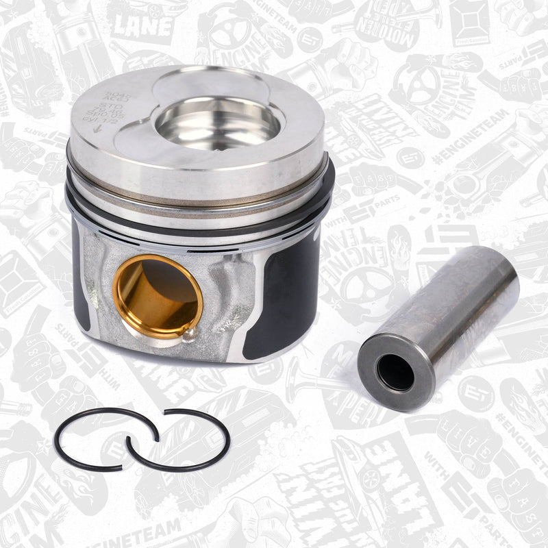 PISTON NEUF X1 AVEC SEGMENTS CYLINDRE 1 et 2 pour moteur 1.9 TDI PM001800 - ET ENGINETEAM - KARIBPARTS