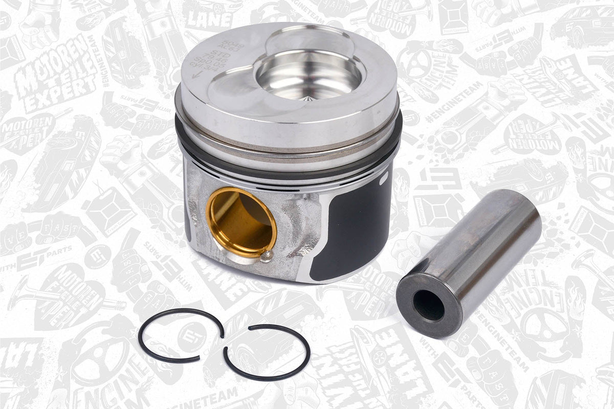 PISTON NEUF X1 AVEC SEGMENTS CYLINDRE 3 et 4 pour moteur 1.9 TDI PM001900 - ET ENGINETEAM - KARIBPARTS