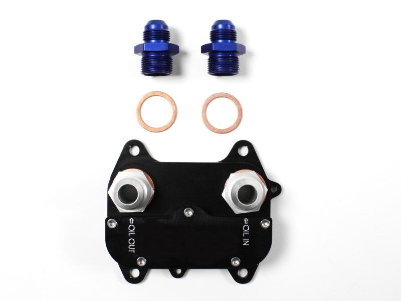 Plaque de retrait de refroidisseur d'huile pour VAG 1.6TDi et 2.0TDi avec raccord-8 et-10 - KARIBPARTS