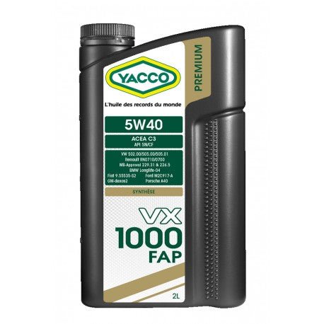 YACCO LUBE 5W40 VX1000 2L - KARIBPARTS